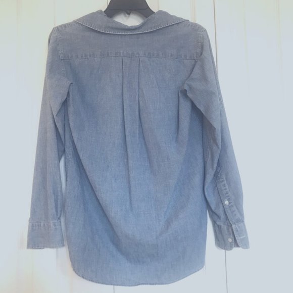 Ralph Lauren Denim High Low Blouse XS - Picture 3 of 6